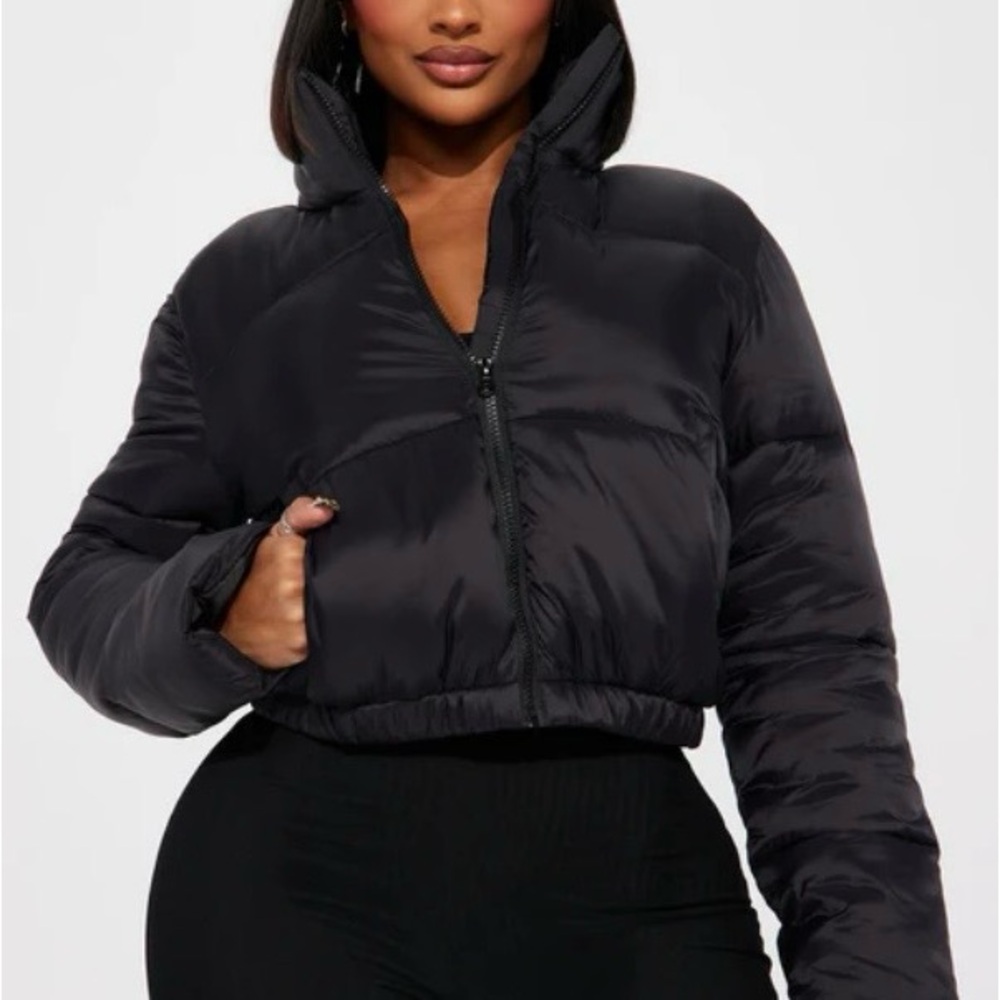 SHEIN Dark Puffer Jacket